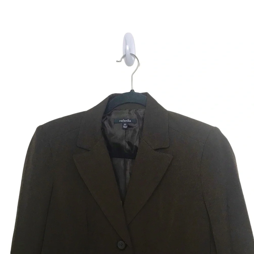 Rafaella Brown Blazer Coat Jacket Size 4 Petite